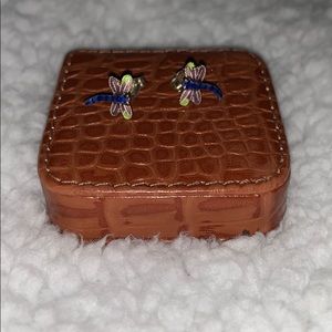 Dragonfly Post Earrings Purple/Blue